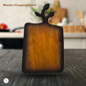 Modern mango wood chopping board with black edges – Vilasita Gallery