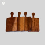 Wooden mini platter made from solid mango wood – small rectangular serving plate by Vilasita Gallery